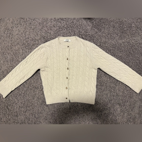 TILLIDIE WCONCEPT Nina Cashmere Cardigan (Cream) one size - Picture 9 of 9